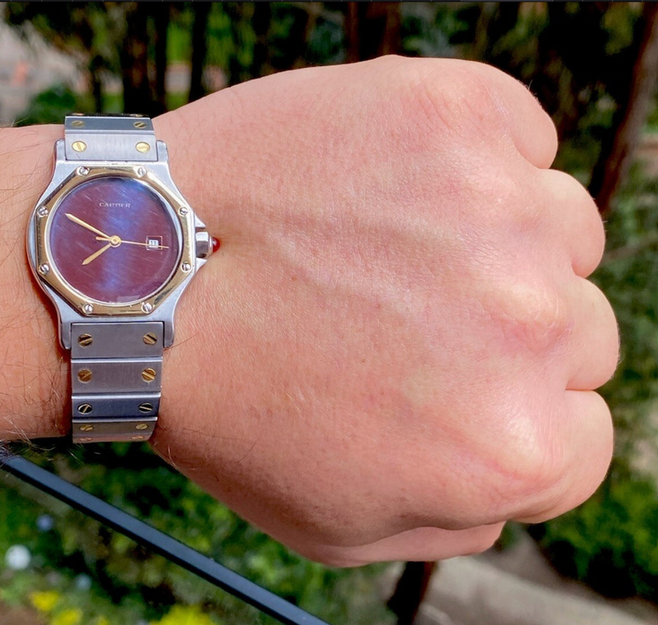 Vintage Cartier Santos Octagon 2966 18K & Steel Automatic 29mm
