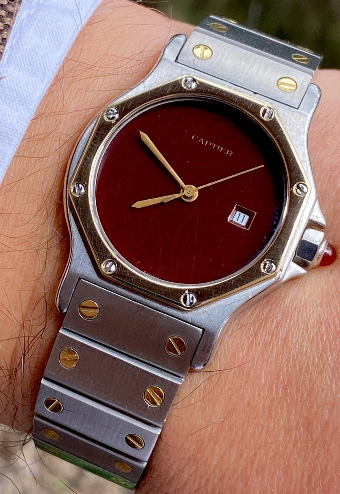 Cartier Santos Octagon 18K & Steel Watch Ref. 2966