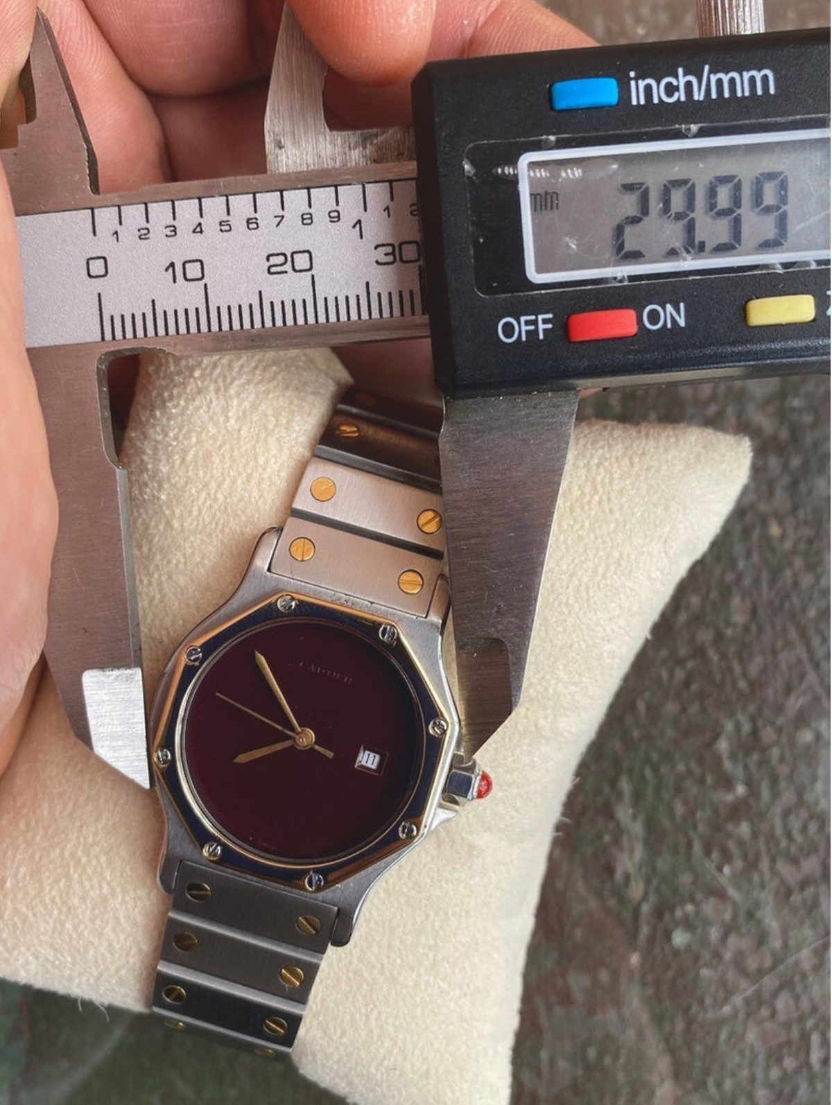 Vintage Cartier Santos Octagon 2966 18K & Steel Automatic 29mm