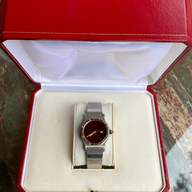 Vintage Cartier Santos Octagon 2966 18K & Steel Automatic 29mm