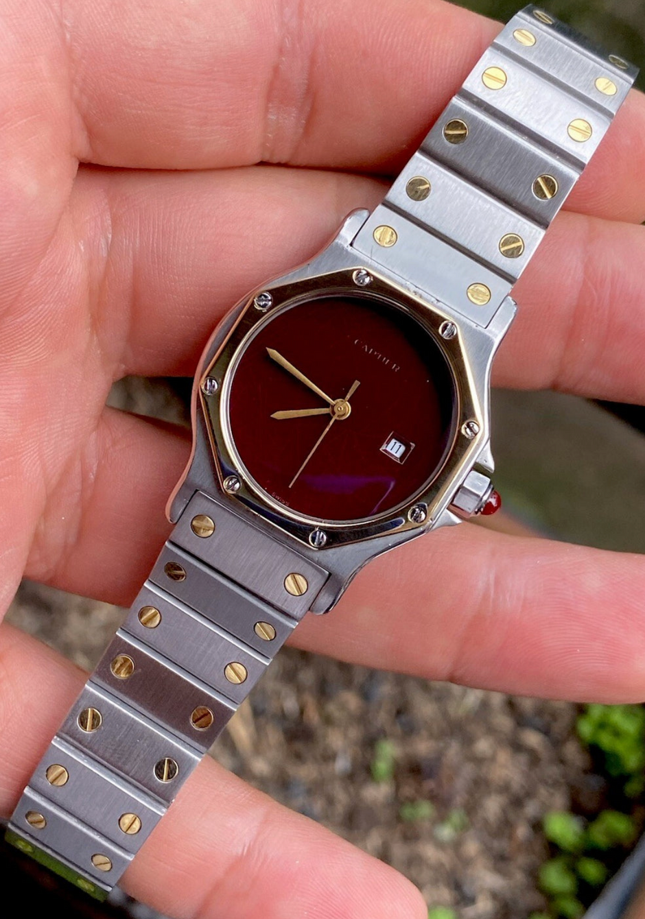 Vintage Cartier Santos Octagon 2966 18K & Steel Automatic 29mm
