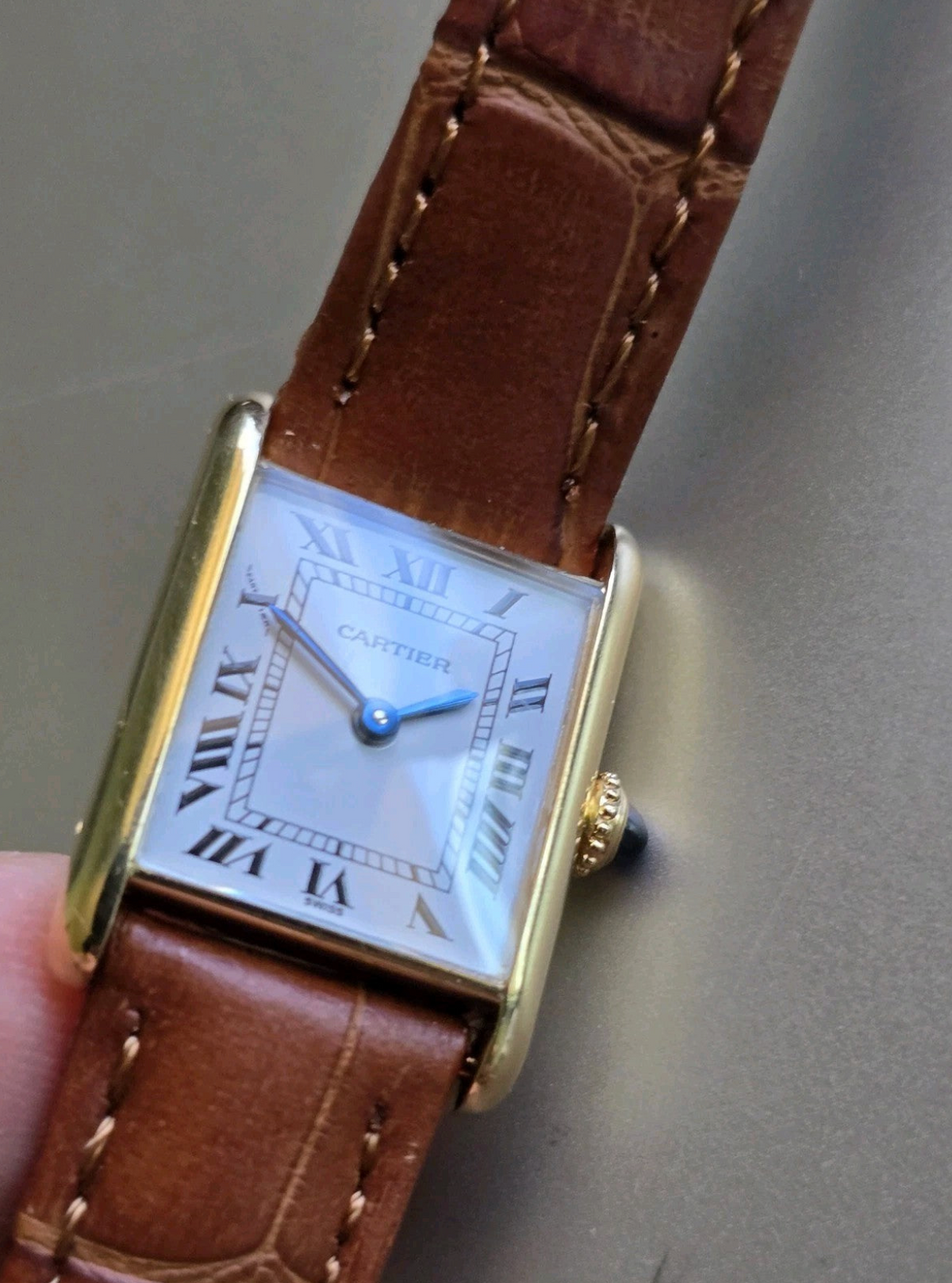 Vintage Cartier Tank Louis 6711 18K Gold Paris Dial, Serviced