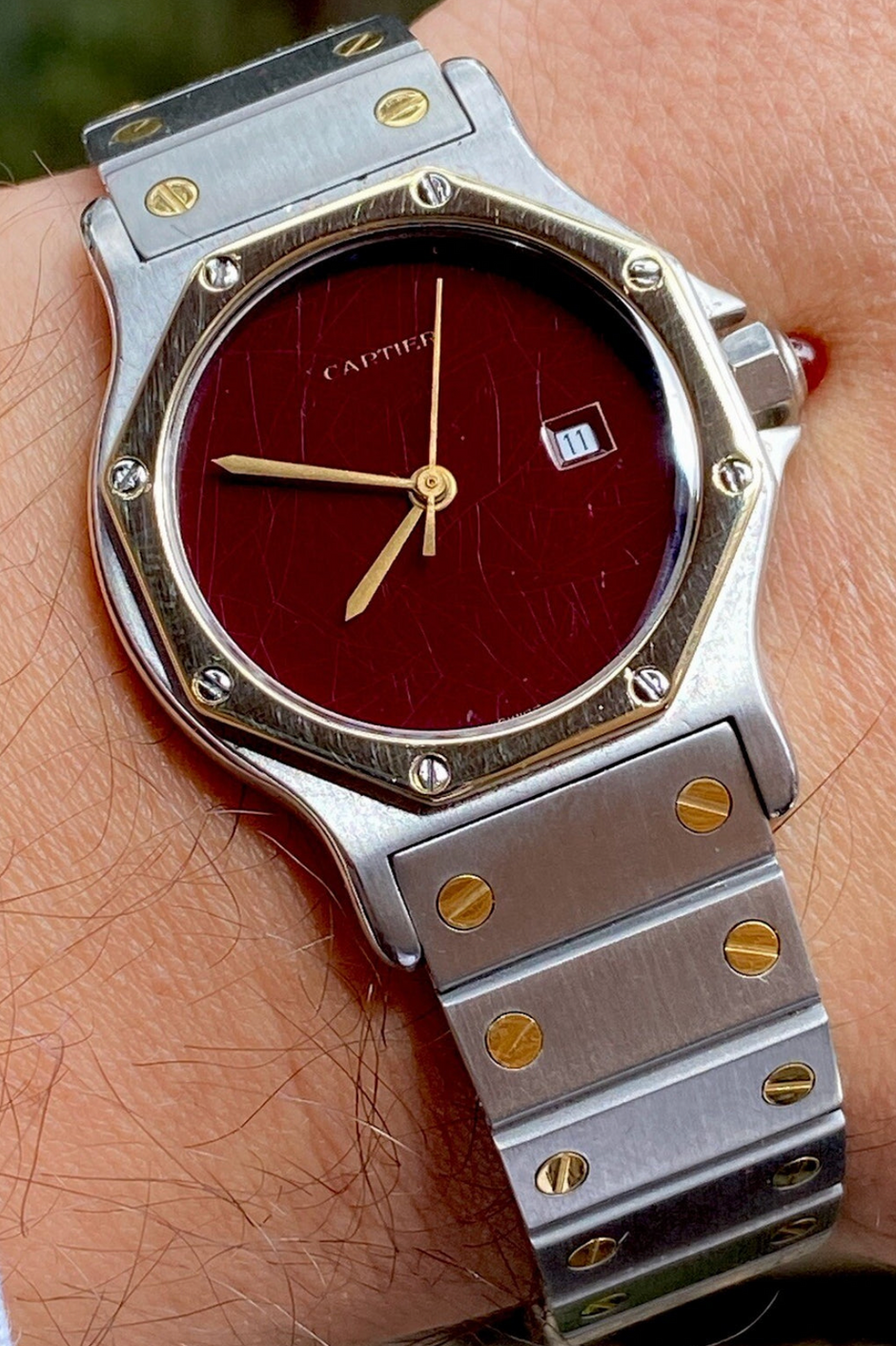 Vintage Cartier Santos Octagon 2966 18K & Steel Automatic 29mm