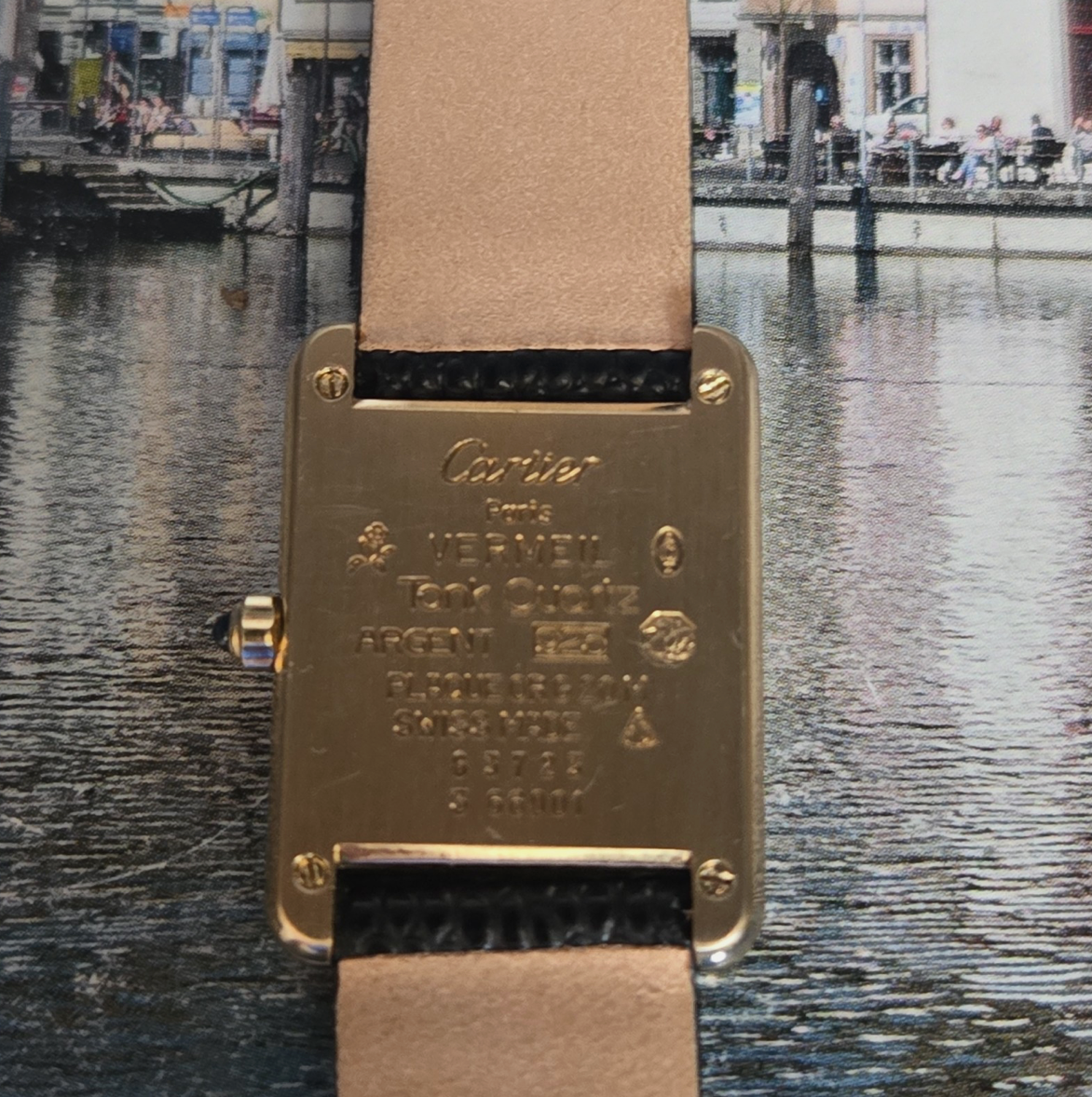 Vintage Cartier Tank Quartz Ladies Watch, 1980s, Box & Papers