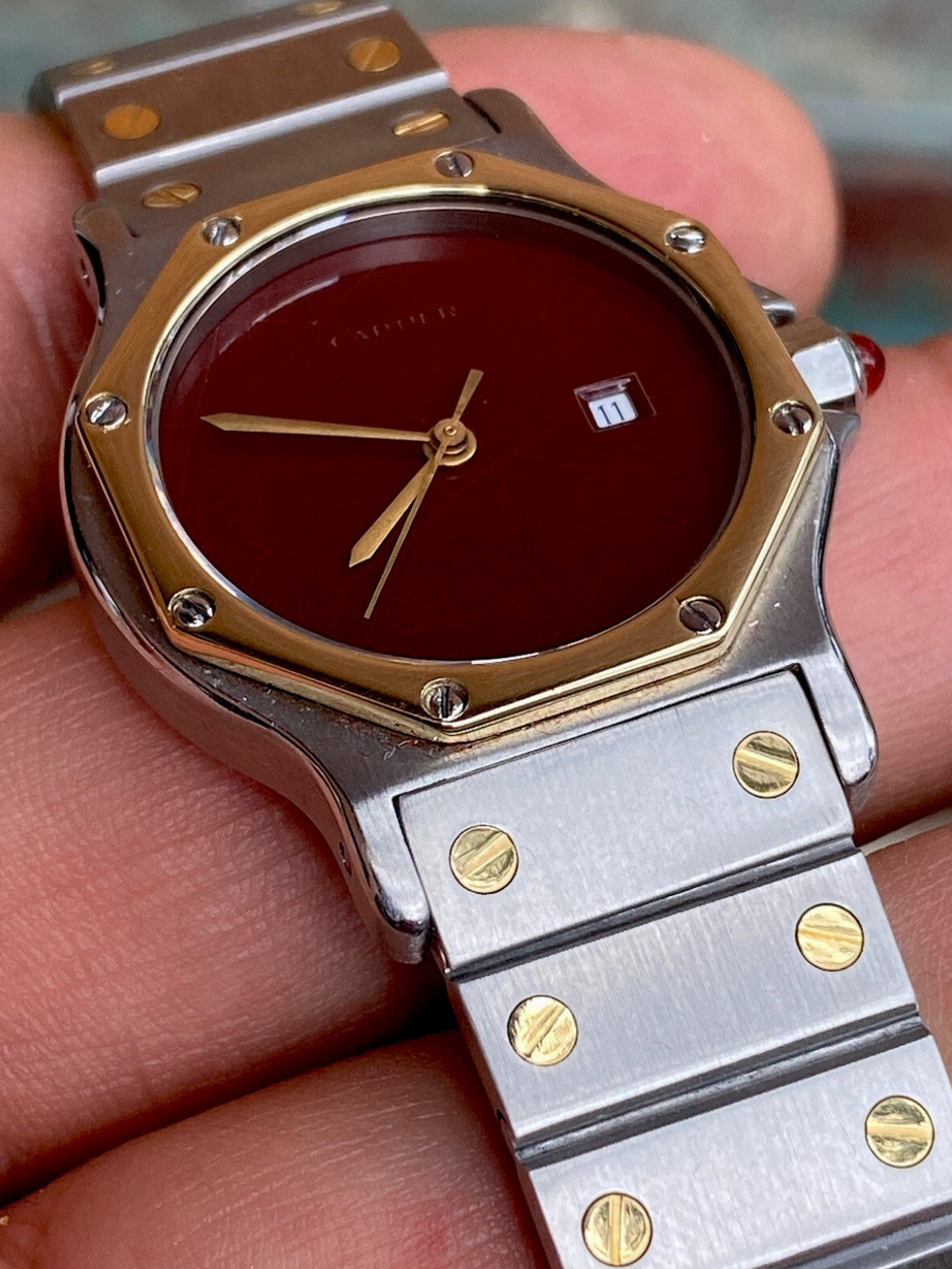 Vintage Cartier Santos Octagon 2966 18K & Steel Automatic 29mm