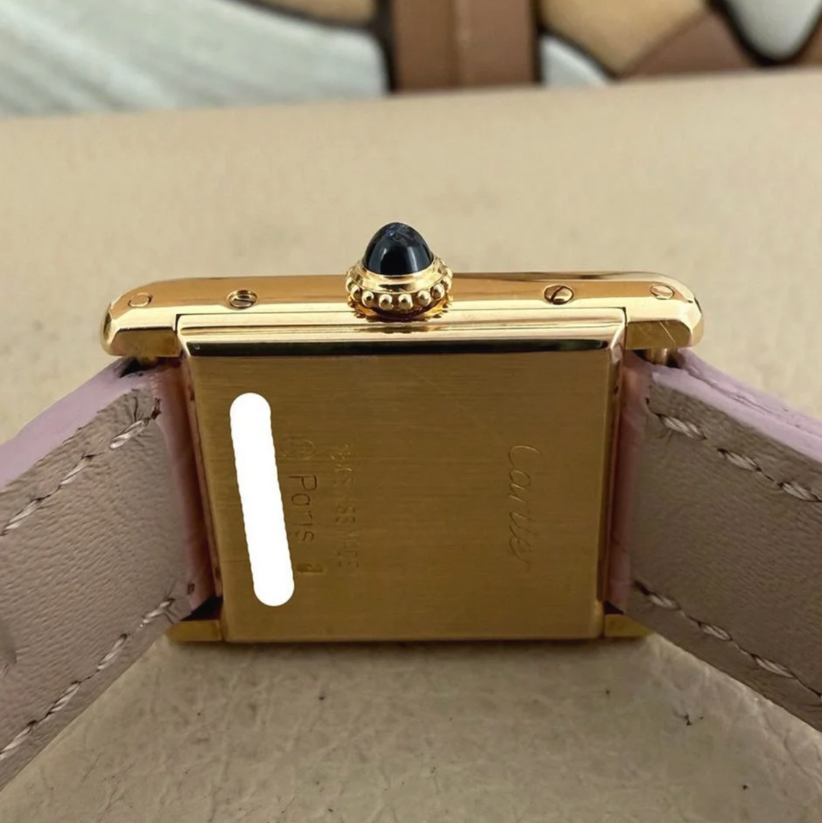 Vintage Cartier Tank Louis Cartier Mini 67117 18K Gold Manual Wind