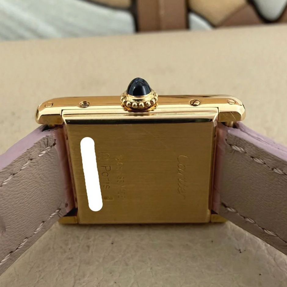 Vintage Cartier Tank Louis Cartier Mini 67117 18K Gold Manual Wind