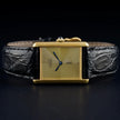 Vintage Cartier Tank Must Large Gold Guilloché Dial Manual Wind