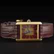Cartier Tank Must 366001 Red & Gold Roman Dial 21mm Quartz