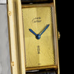 Vintage Cartier Tank Must Large Gold Guilloché Dial Manual Wind