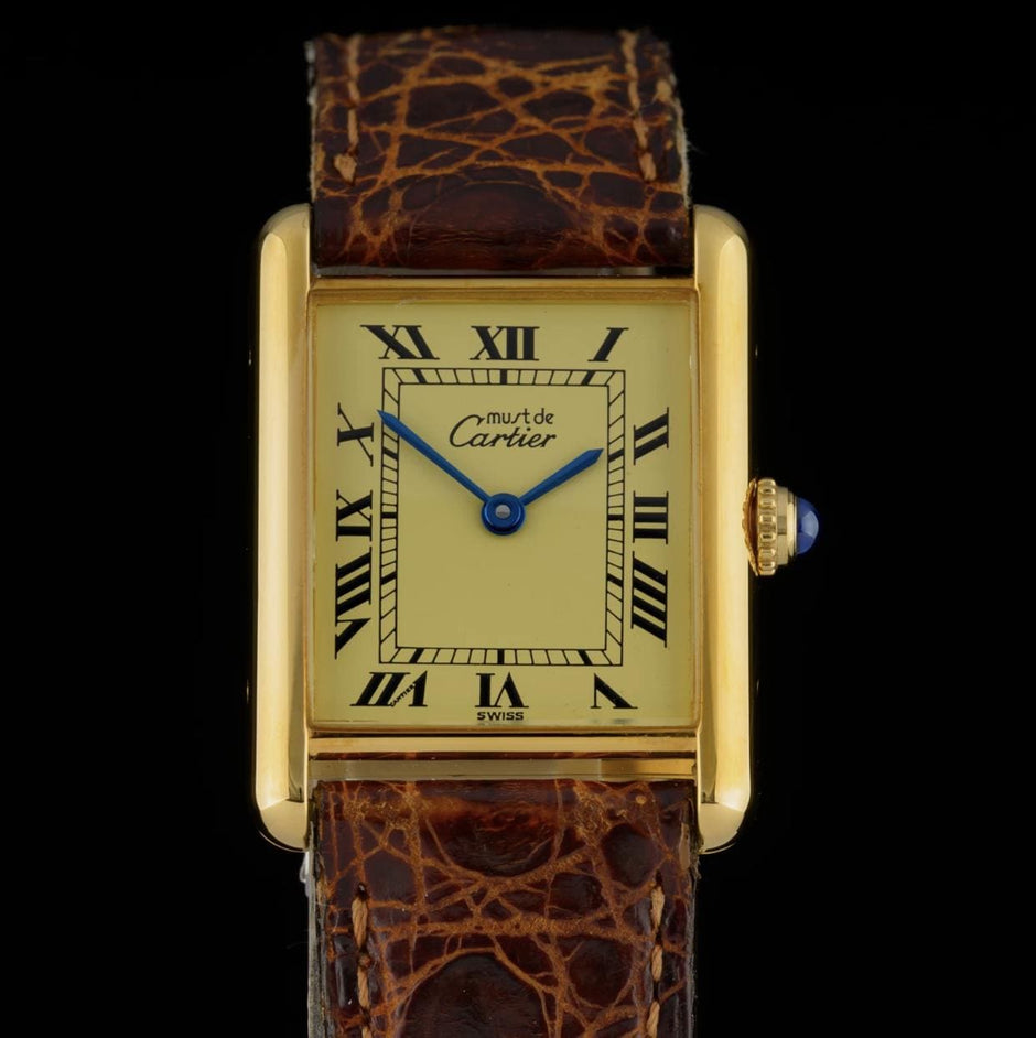 Cartier Tank Must Large 1615 Lemon Dial 23x30mm
