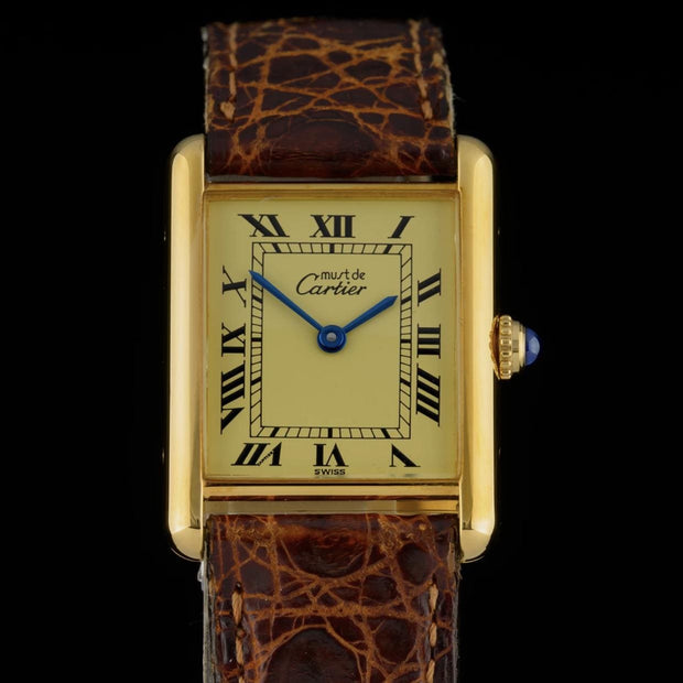 Cartier Tank Must Large 1615 Lemon Dial 23x30mm