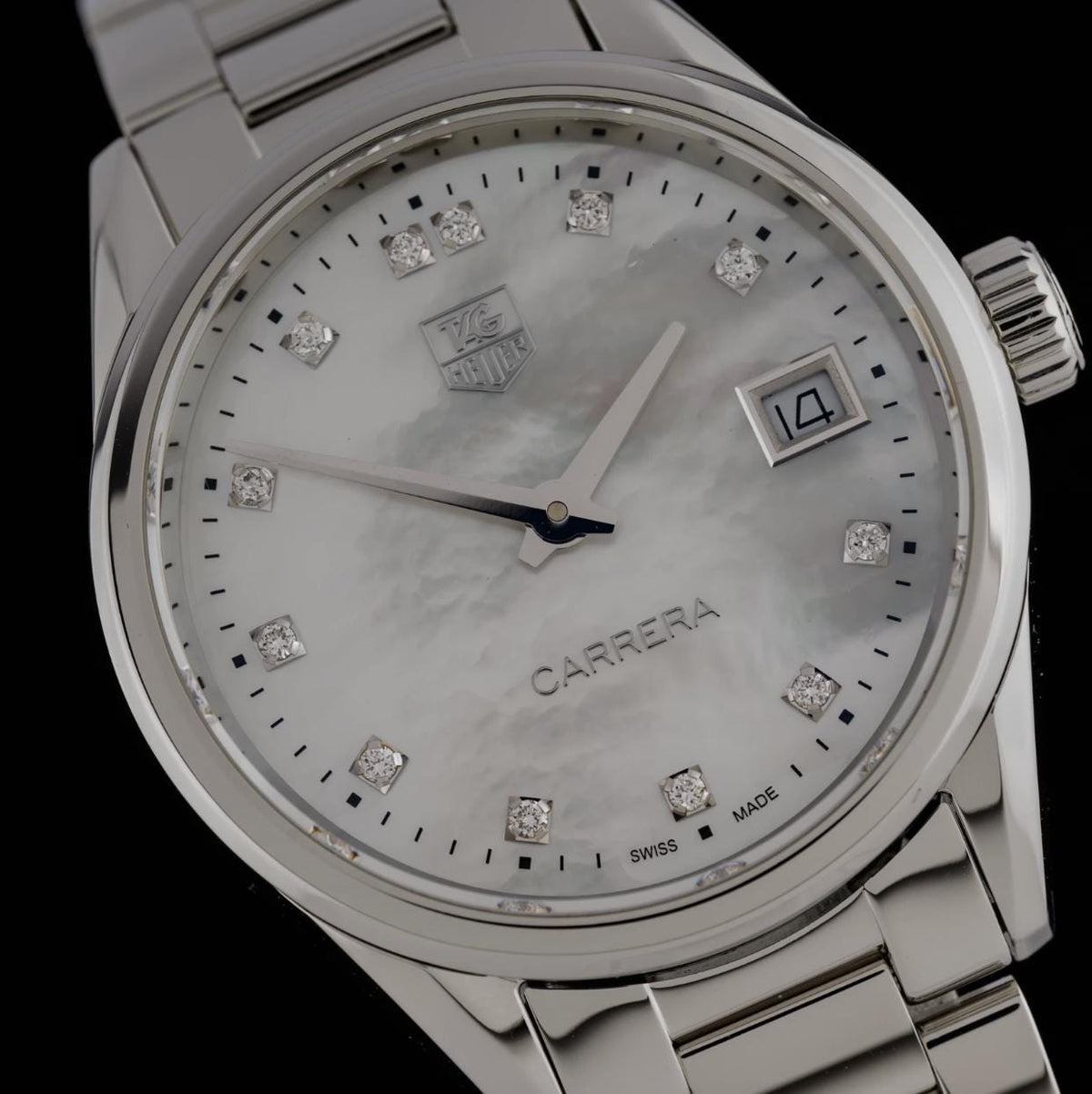 TAG Heuer Carrera WAR1314 Diamond Mother-of-Pearl 32mm Quartz