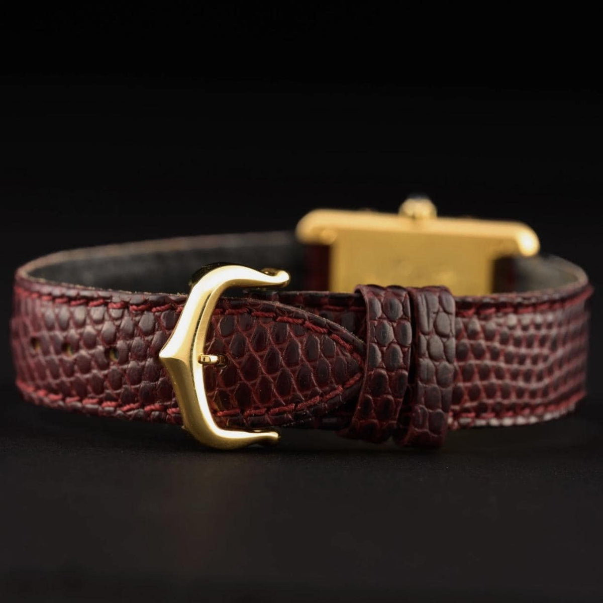 Cartier Tank Must 366001 Red & Gold Roman Dial 21mm Quartz