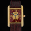 Cartier Tank Must 366001 Red & Gold Roman Dial