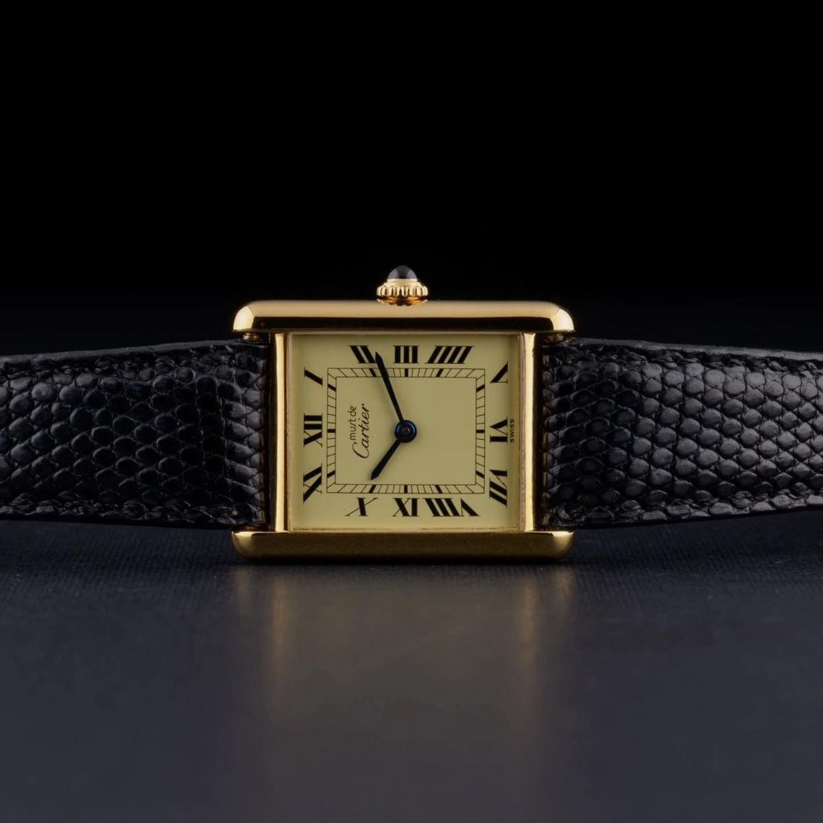 Cartier Tank Must Large Lemon Dial Vermeil Manual Wind 23mm