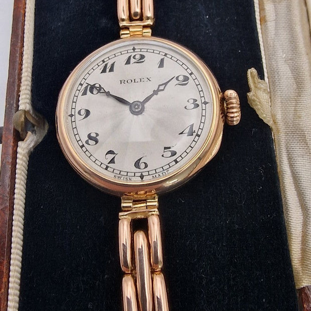 Antique Rolex 9ct Rose Gold Ladies Watch, 1916
