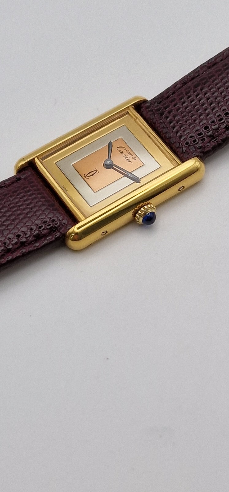 Must de Cartier Tank Mid-Size Vermeil Mechanical, Great Condition