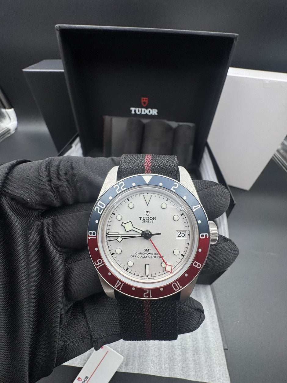 Tudor Black Bay GMT M79830RB-0012 Opaline Dial Fabric Strap, Unworn