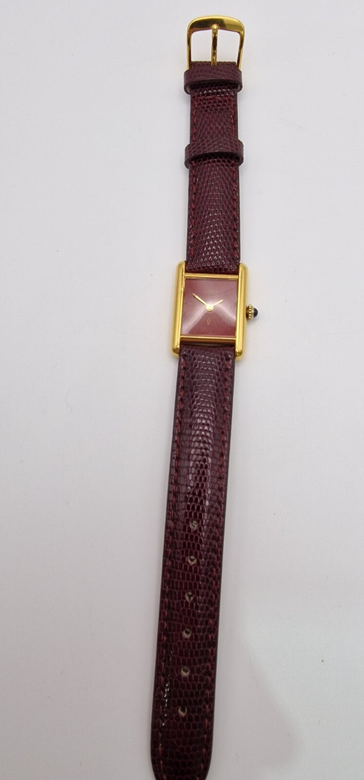 Must de Cartier Tank Ladies Vermeil Red Dial Hand-Wound