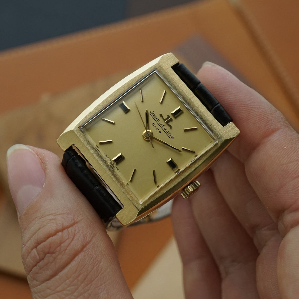 Vintage Jaeger-LeCoultre Club 200701 18K Gold Cushion Watch