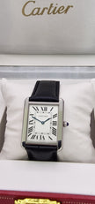 Cartier Tank Solo Steel Watch, Blue Cabochon