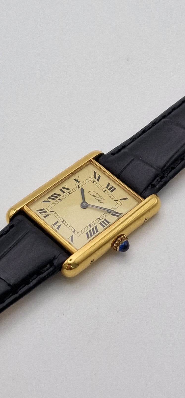Must de Cartier Tank Mid-Size Vermeil Mechanical Watch, Vintage
