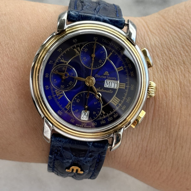 Maurice Lacroix Masterpiece Chronograph 67413 Blue Dial 38mm