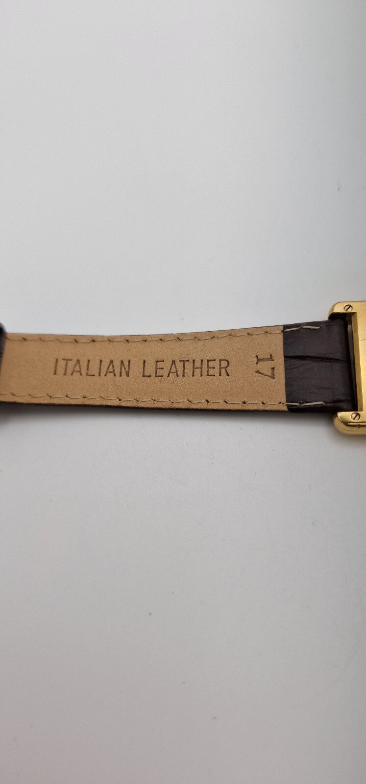 Must de Cartier Tank Mid-Size Vermeil on New Brown Strap