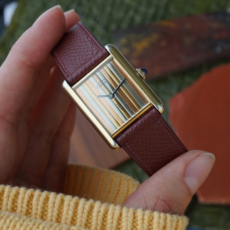 Must de Cartier Tank Tricolor Dial Vermeil Manual Wind, 1980s