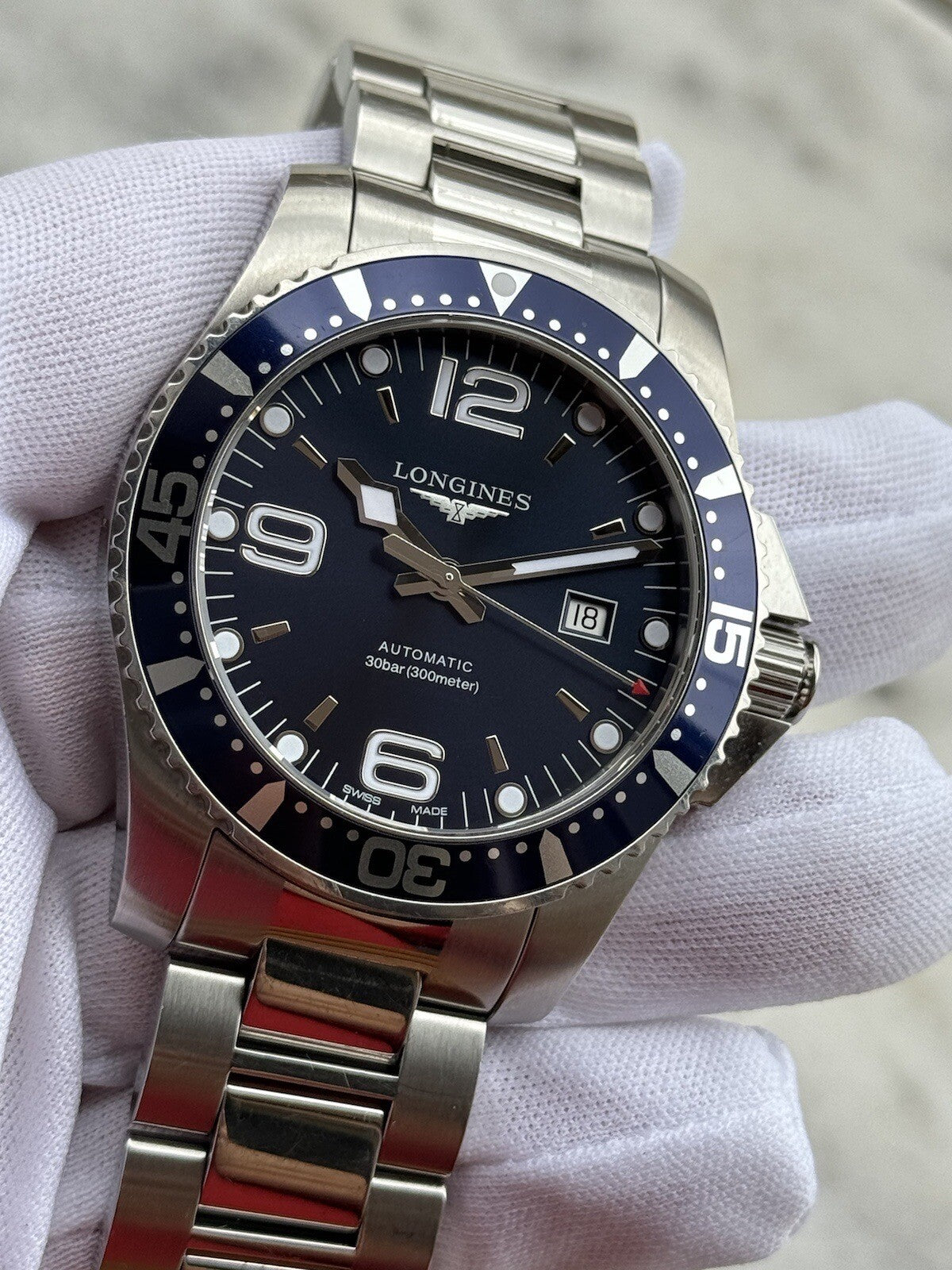 Longines HydroConquest L3.841.4 Blue Dial Automatic 44mm