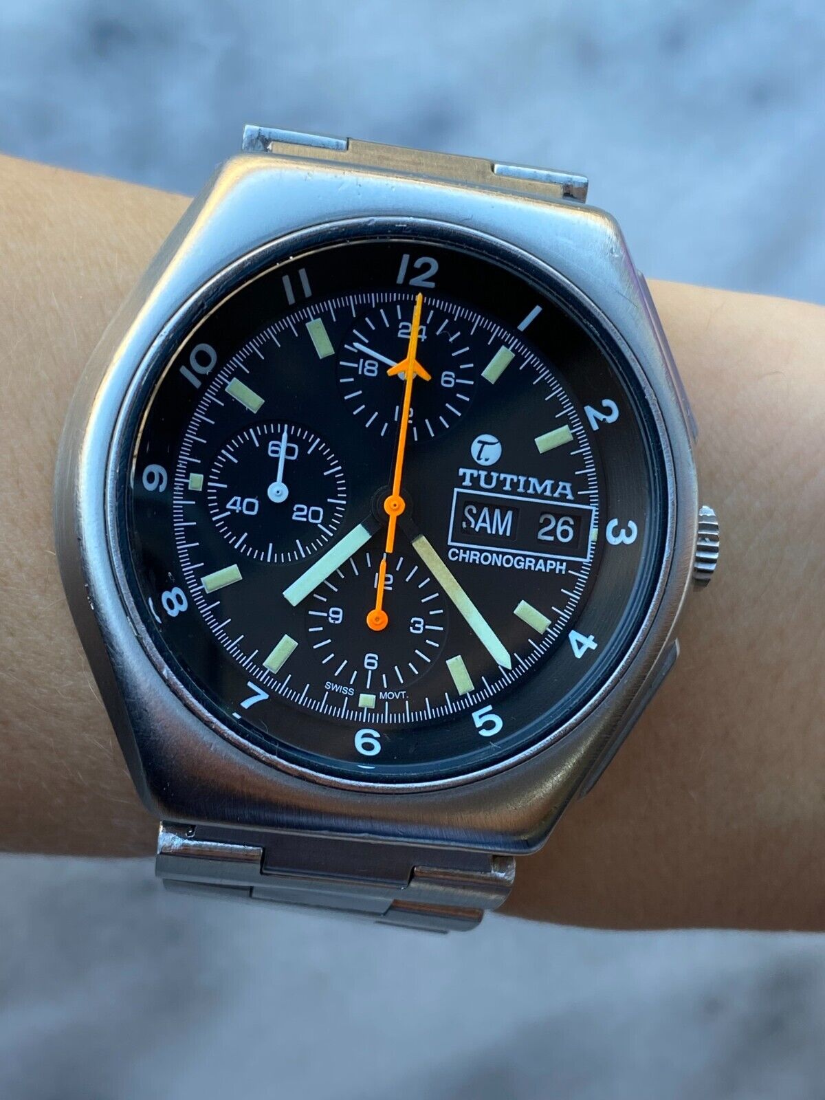 Tutima Military Chronograph Lemania 5100 Automatic 43mm