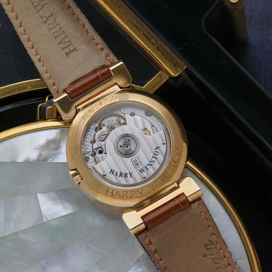 Harry Winston Premier 18K Yellow Gold Automatic Date 34mm