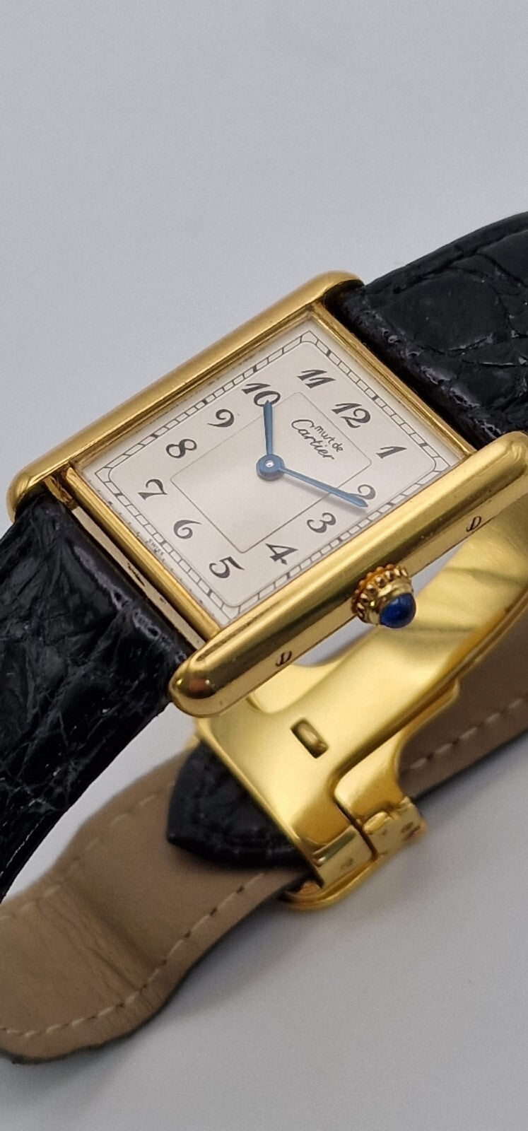 Must de Cartier Tank Mid-Size Vermeil, 1989 Box & Papers