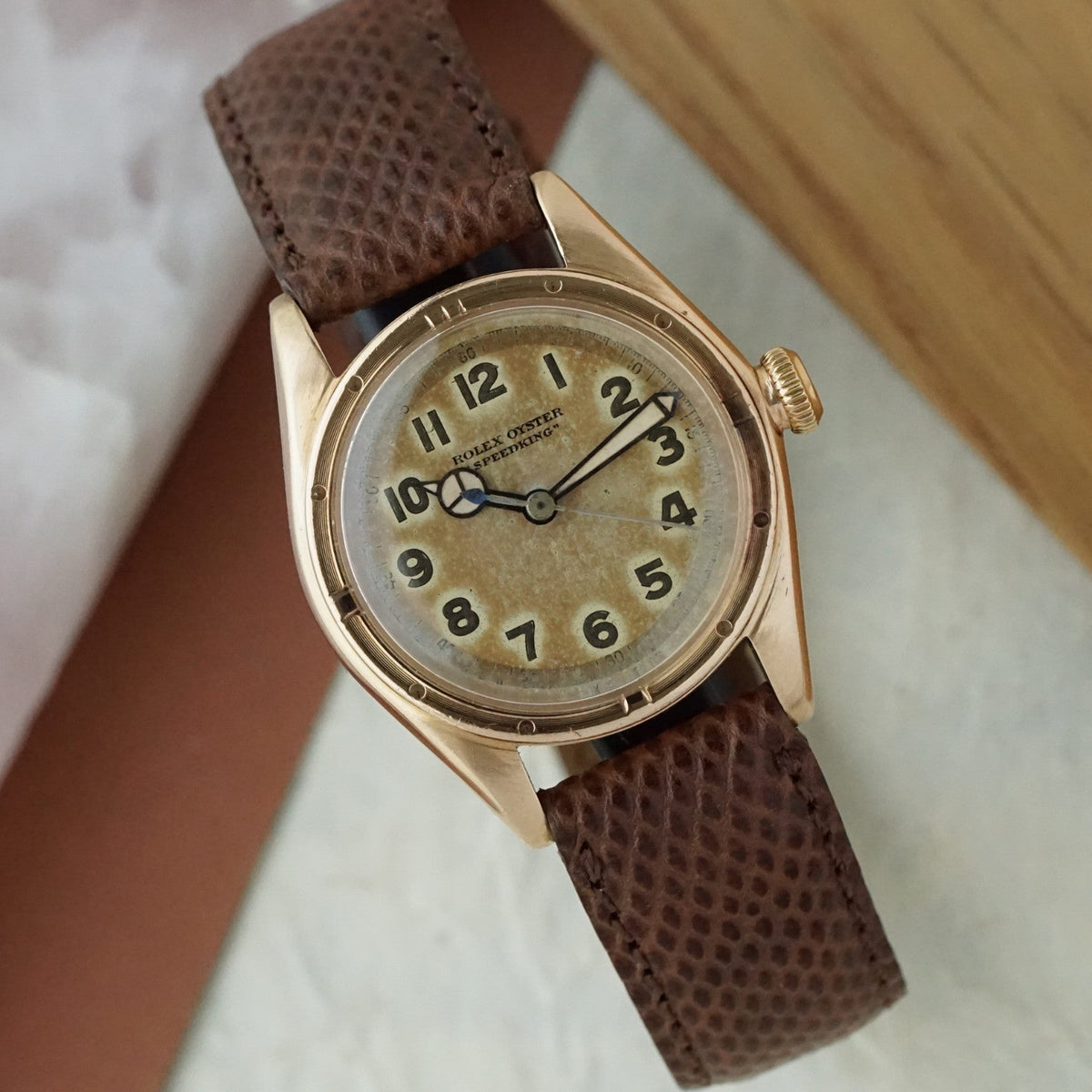 Vintage Rolex Oyster Speedking 2595 14K Rose Gold, c.1946