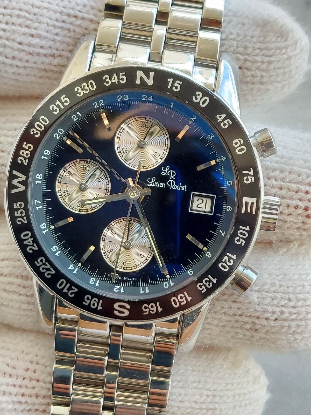 Lucien Rochat Chronograph GMT Diver ETA 7750 40.5mm