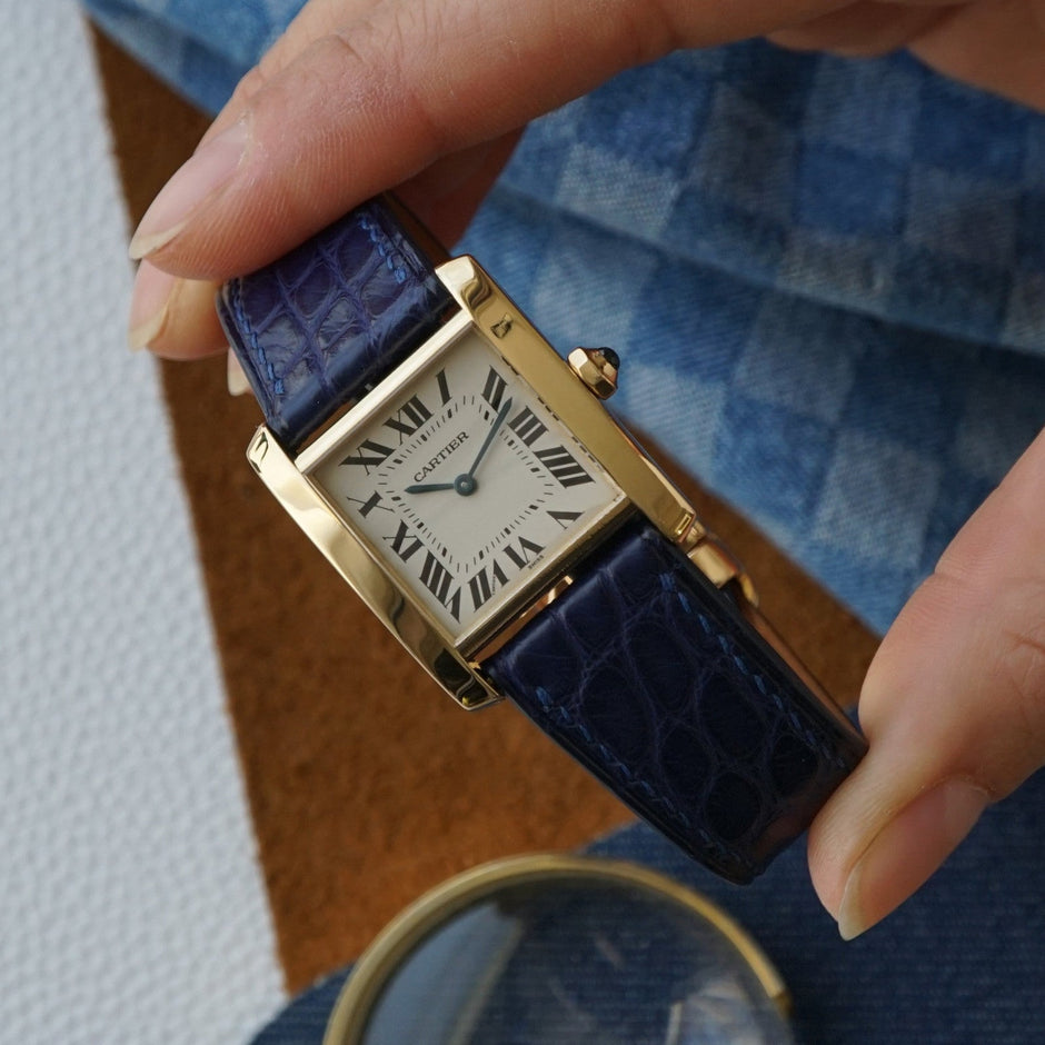 Cartier Tank Française W5000356 18K Yellow Gold Quartz 25mm
