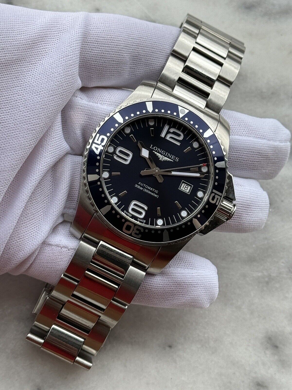 Longines HydroConquest L3.841.4 Blue Dial Automatic 44mm