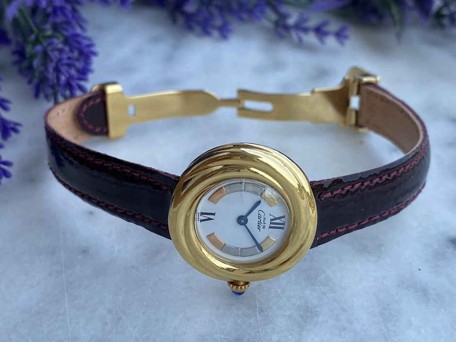 Must de Cartier Trinity Vermeil 2735 Quartz 27mm Ladies Watch
