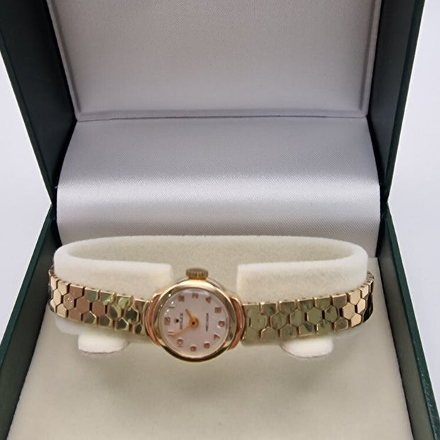 Vintage Rolex Precision 9ct Gold Ladies Watch, 1950s