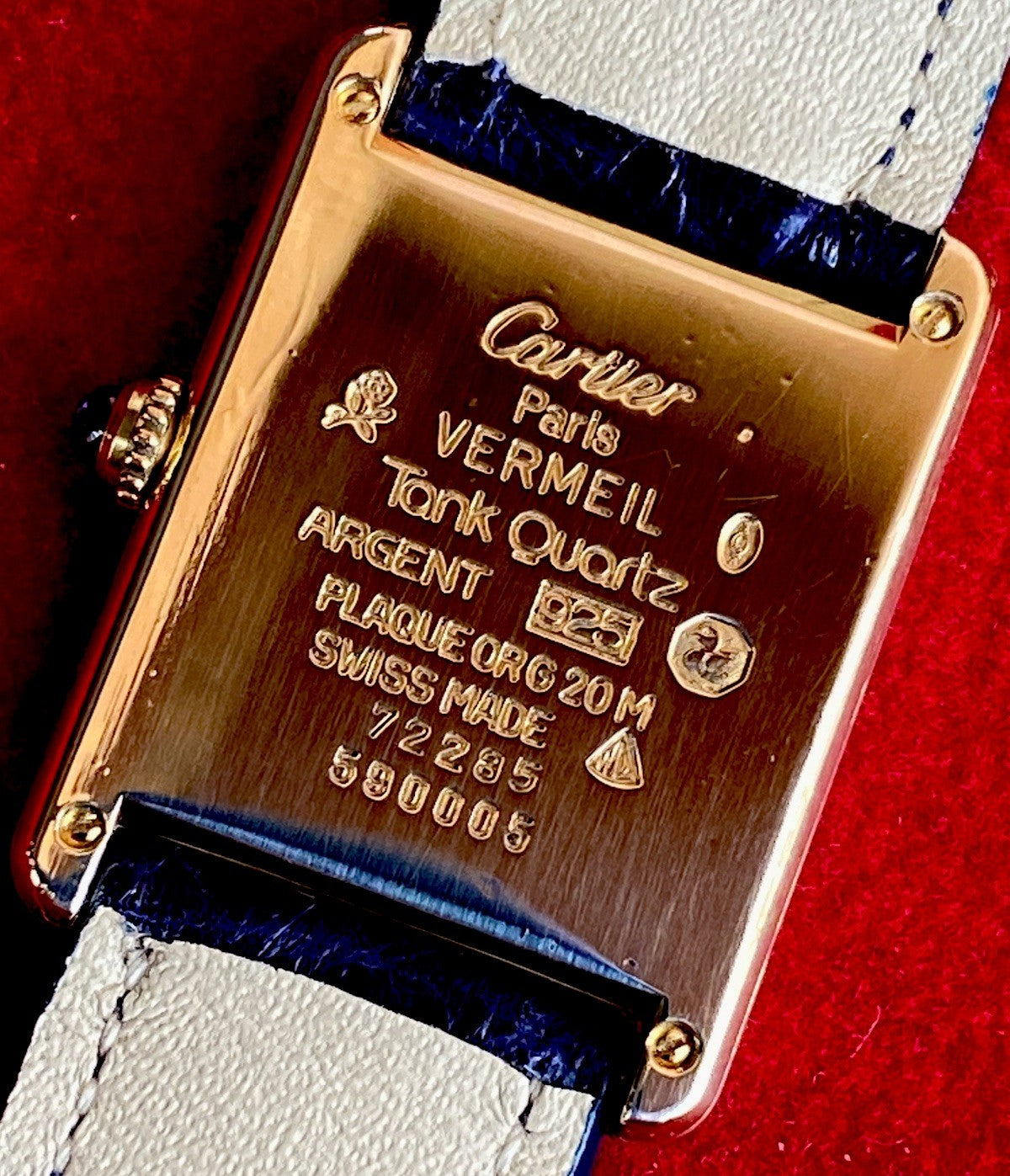 Must de Cartier Tank LM 590005 Vermeil Quartz 24x31mm