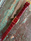 Must de Cartier Tank LM Manual Wind Burgundy Spiderweb Dial