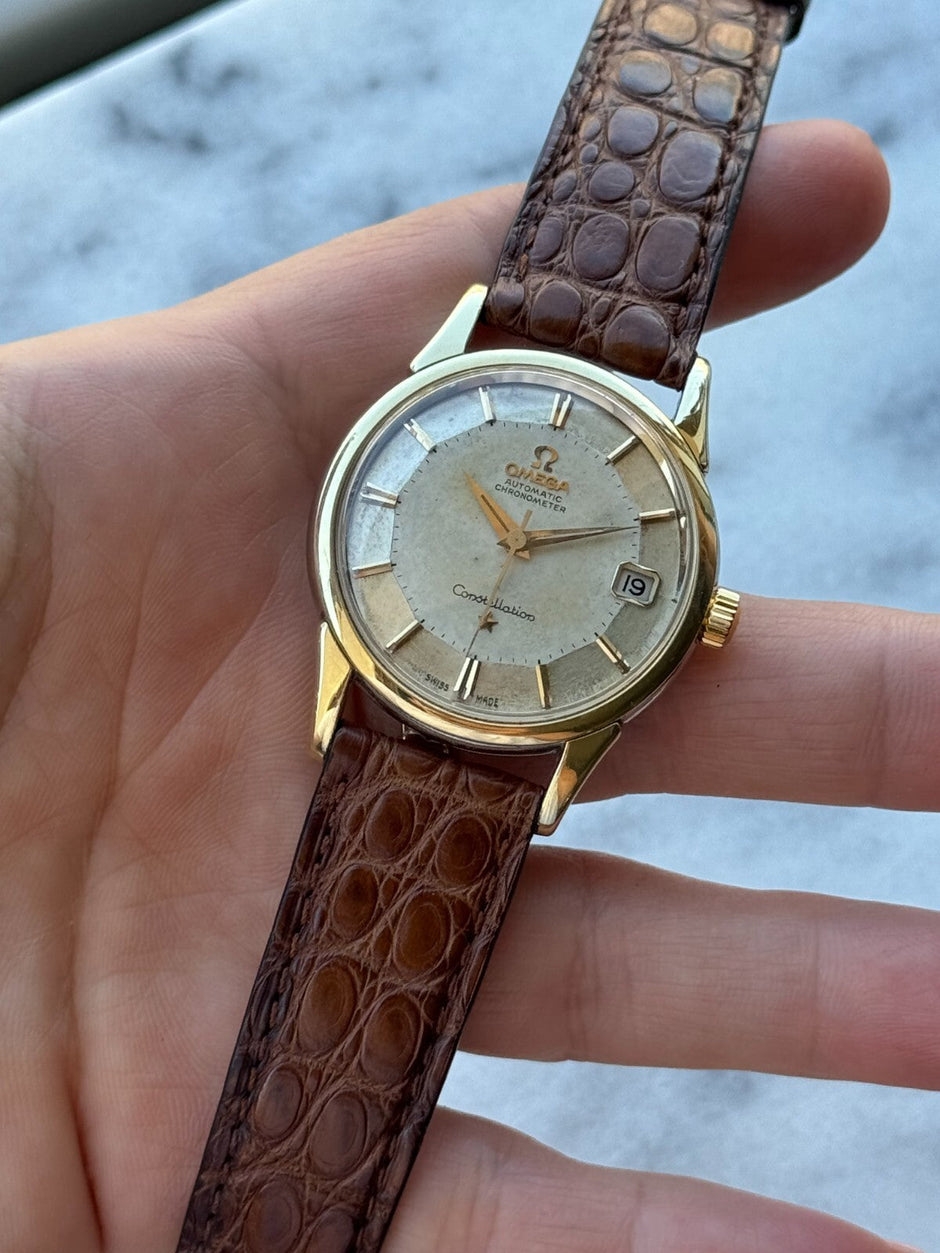 Vintage Omega Constellation 'Pie Pan' Automatic 34mm Gold & Steel