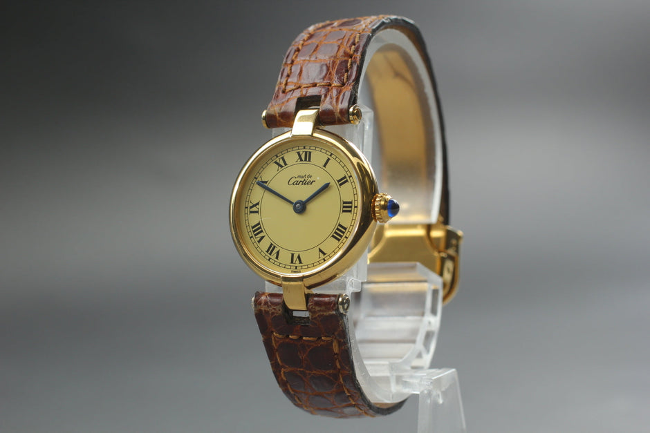 Must de Cartier Vermeil Quartz 24mm Ladies Watch with Papers