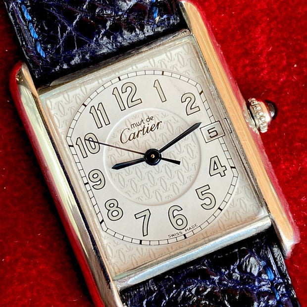 Cartier Tank XL Quartz Silver Watch Ref. 2414