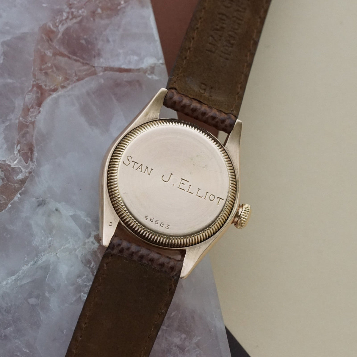 Vintage Rolex Oyster Speedking 2595 14K Rose Gold, c.1946
