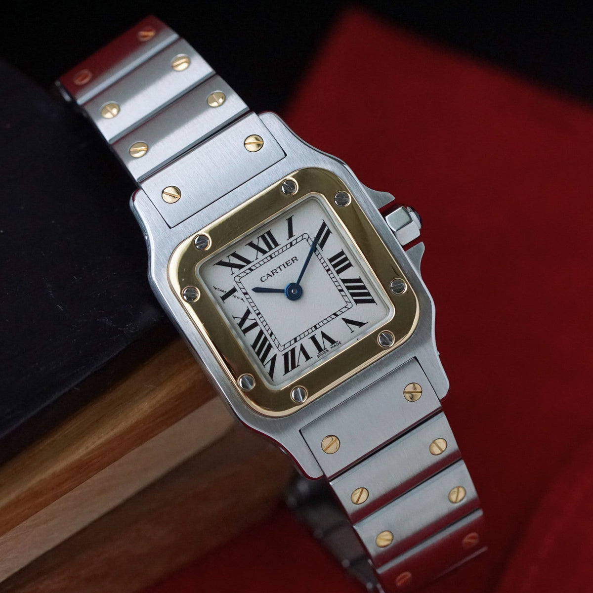 Cartier Santos Galbee Two Tone Steel Gold Watch