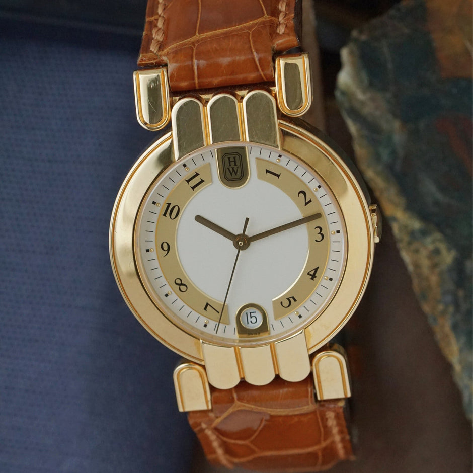 Harry Winston Premier 18K Yellow Gold Automatic Date 34mm