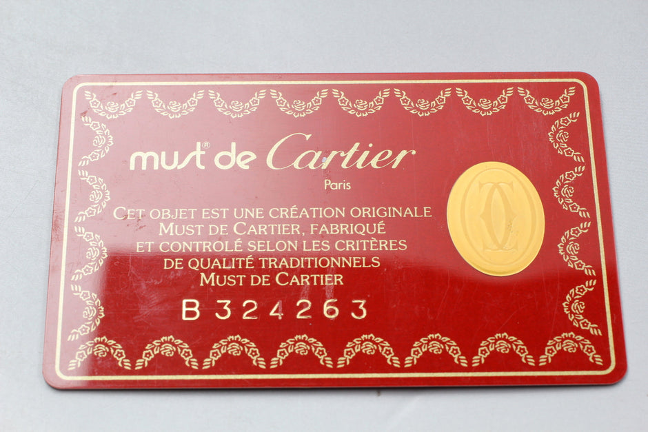 Must de Cartier Tank Red Lacquer Dial Manual Wind 23x30mm, Full Set