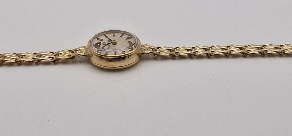 Vintage Omega 9ct Gold Ladies Watch on Gold Bracelet, 1967